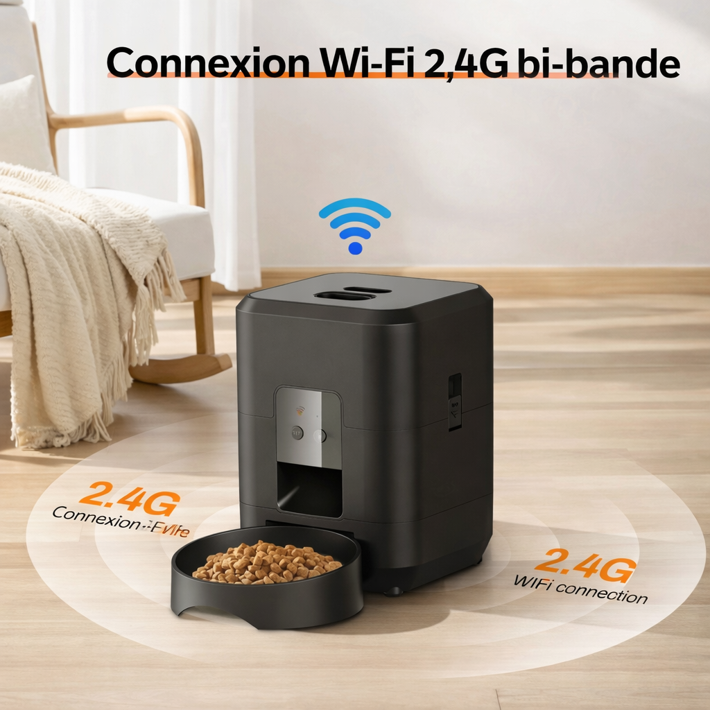 Smart Pet Feeder – Distributeur Automatique Programmable pour Chat et Chien avec Contrôle des Portions