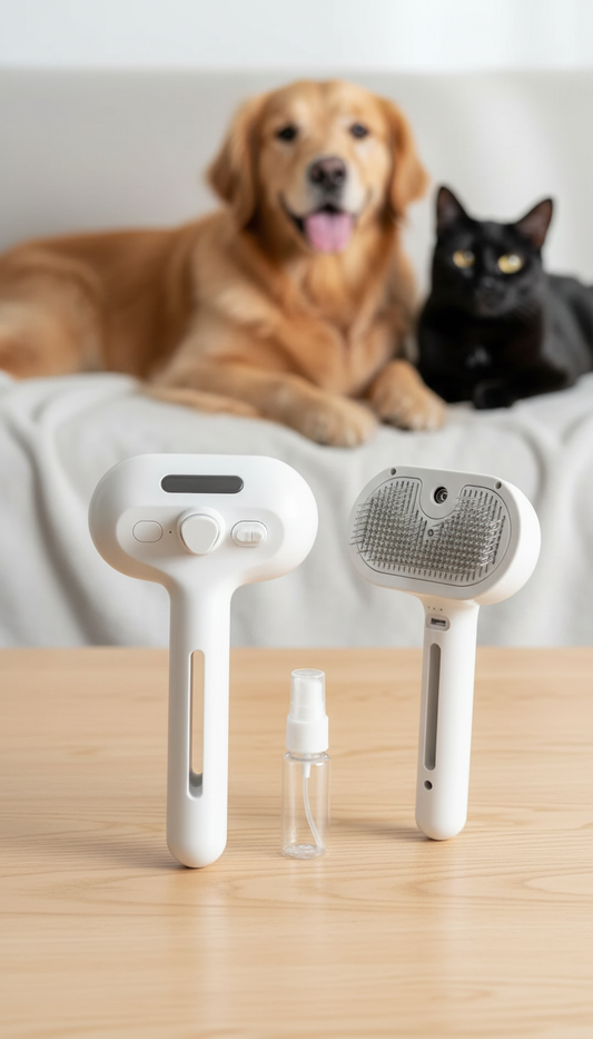 Peigne Vapeur Massage Anti-Poils USB