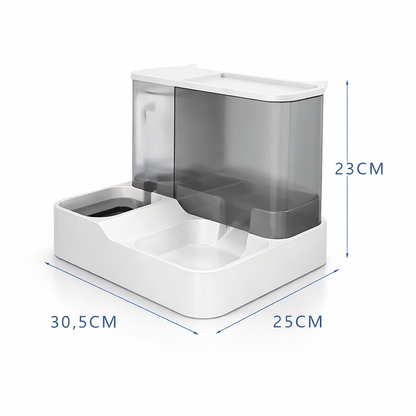 Distributeur 2-en-1 pour Chien – Mangeoire & Fontaine 2,2 L