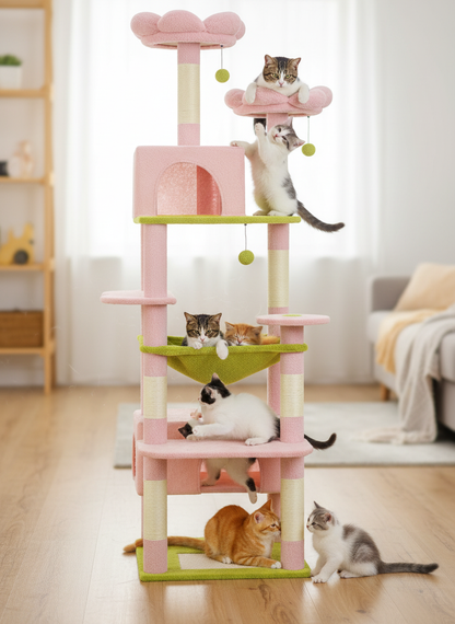 Arbre à Chat Multi-Niveaux Complet