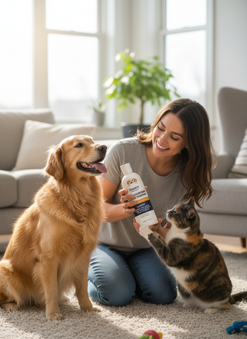 Shampooing Chiot 2 en 1 Naturel – Hydratant pH Équilibré – Sans Parabènes – Sans Sulfates 300ml