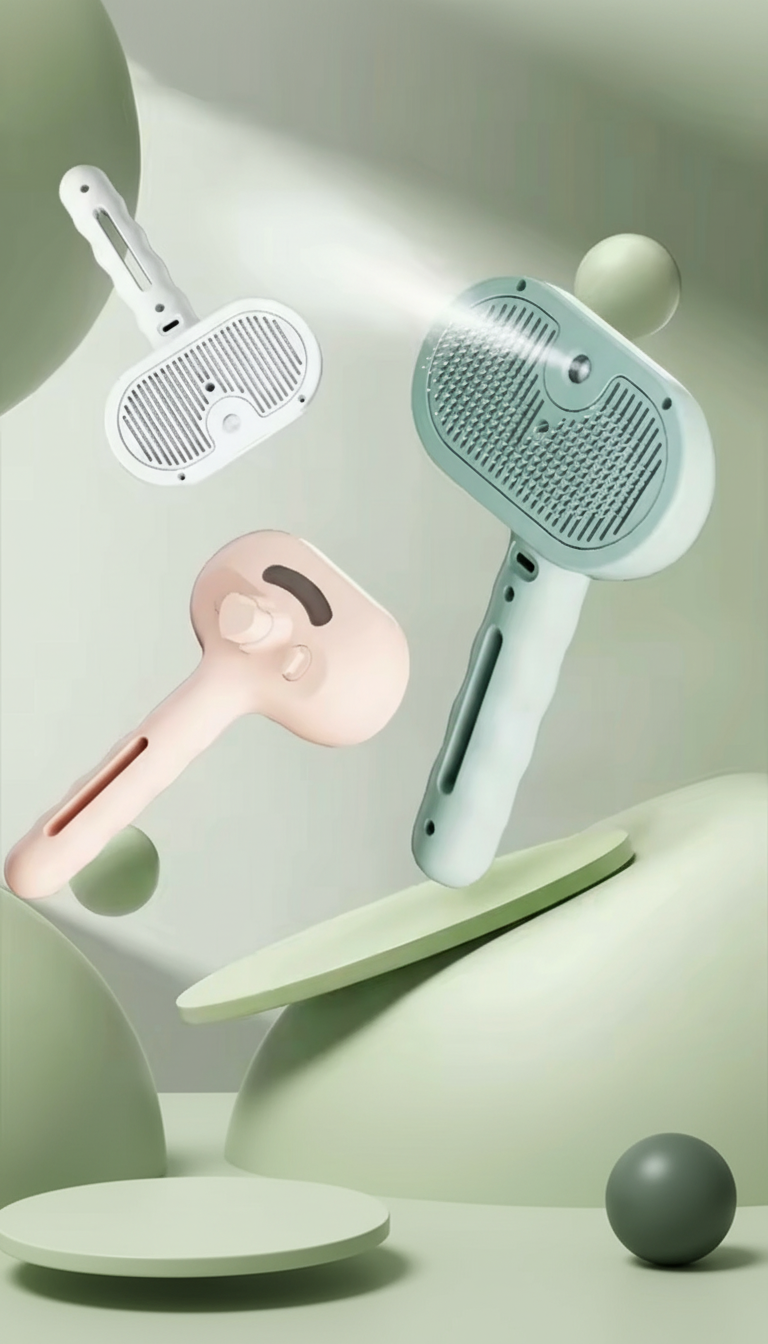 Peigne Vapeur Massage Anti-Poils – Brosse Douce & Rechargeable USB