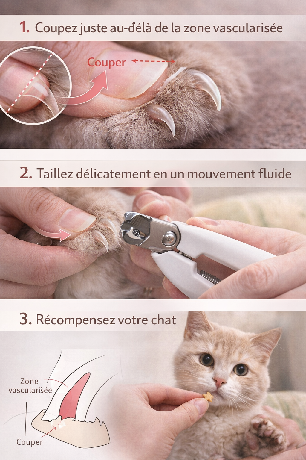 Coupe-Griffes Professionnel pour Chien & Chat – Acier Inoxydable