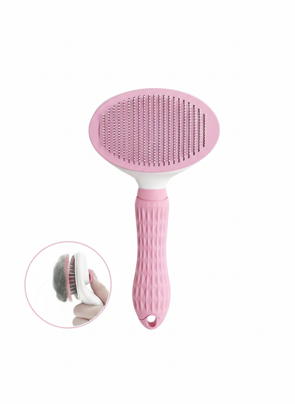 Brosse Anti-Poils pour Chien & Chat Rose
