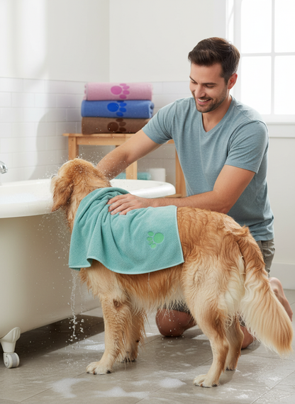 Serviette Microfibre Ultra Absorbante pour Chien
