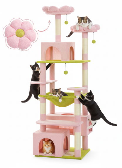 Arbre à Chat Multi-Niveaux Complet