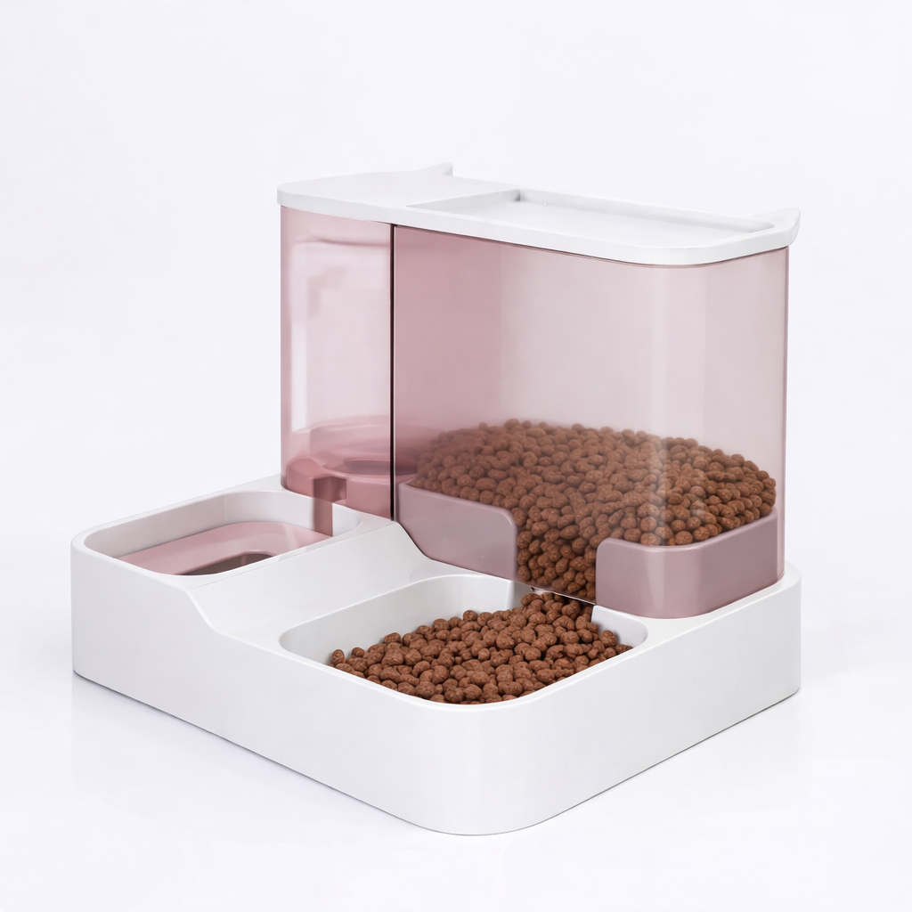 Distributeur 2-en-1 pour Chien – Mangeoire & Fontaine 2,2 L