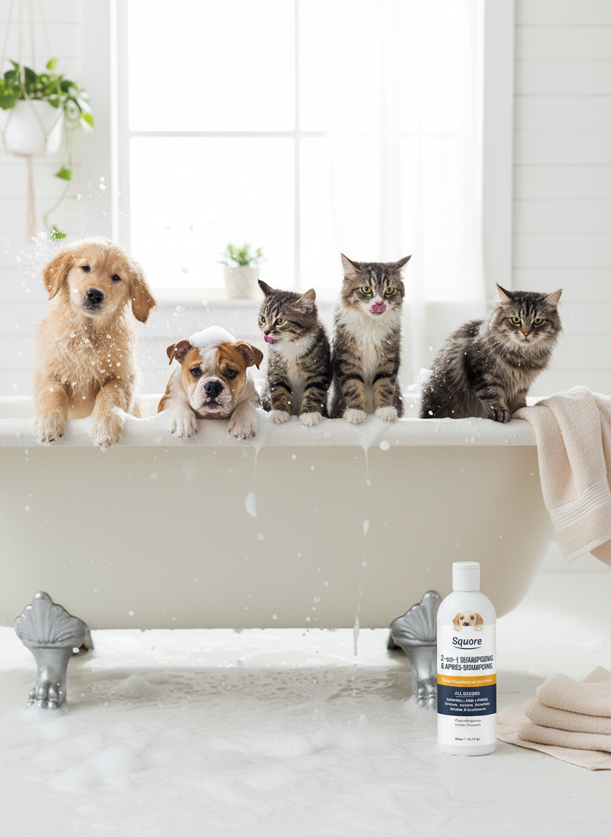 Shampooing Chiot 2 en 1 Naturel – Hydratant pH Équilibré – Sans Parabènes – Sans Sulfates 300ml