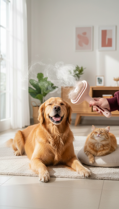 Peigne Vapeur Massage Anti-Poils USB