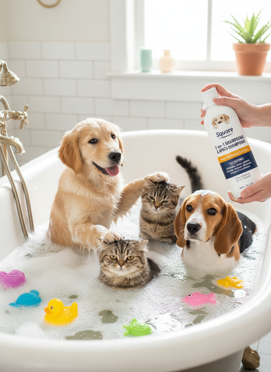 Shampooing Chiot 2 en 1 Naturel – Hydratant pH Équilibré – Sans Parabènes – Sans Sulfates 300ml