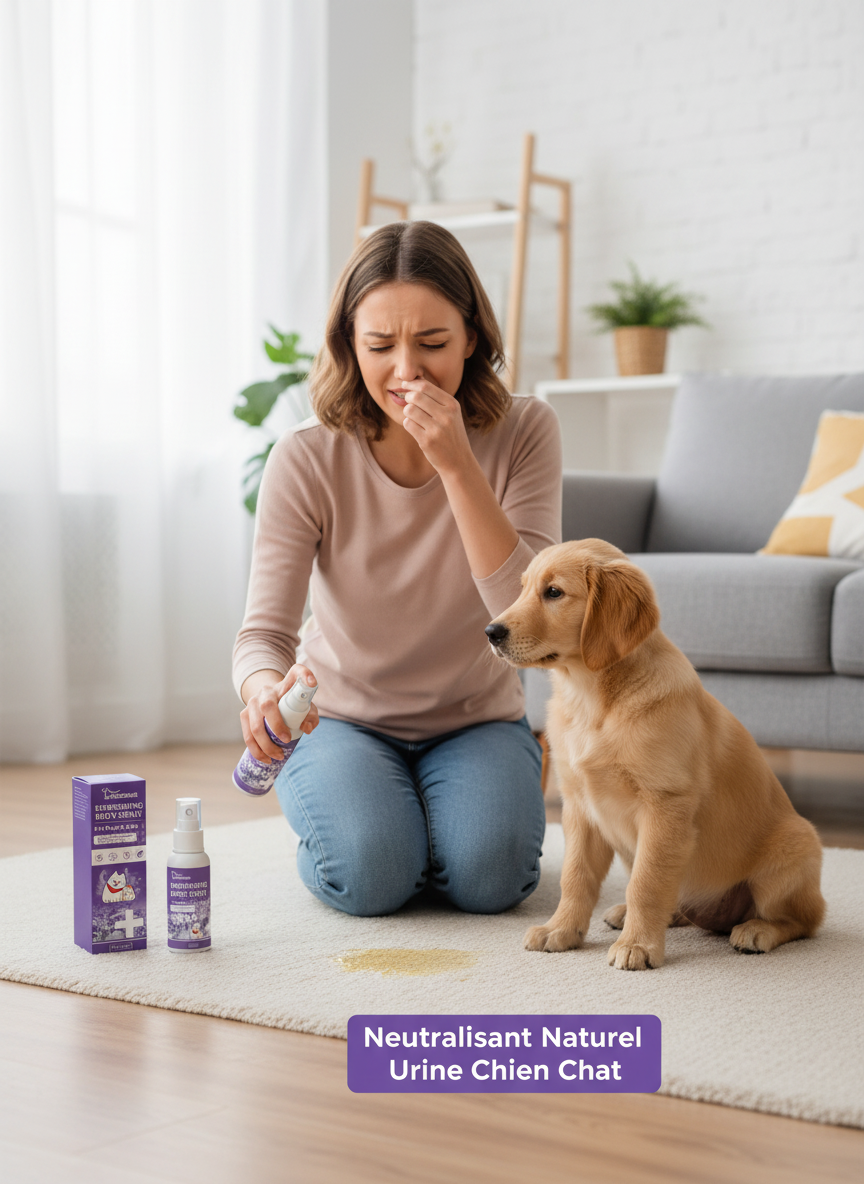 Spray Éliminateur d'Odeurs 50ml – Neutralisant Naturel Urine Chien Chat