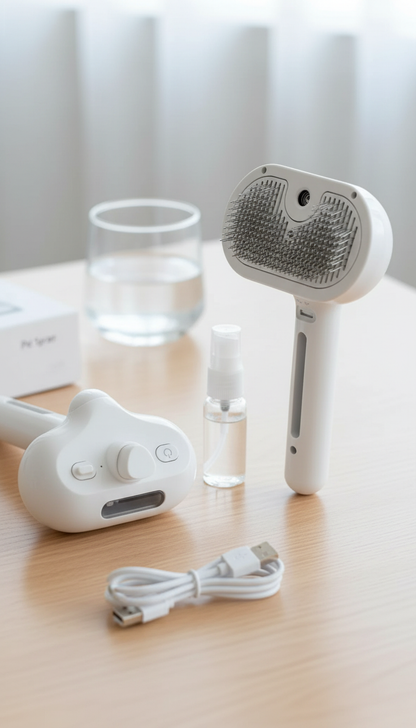 Peigne Vapeur Massage Anti-Poils USB