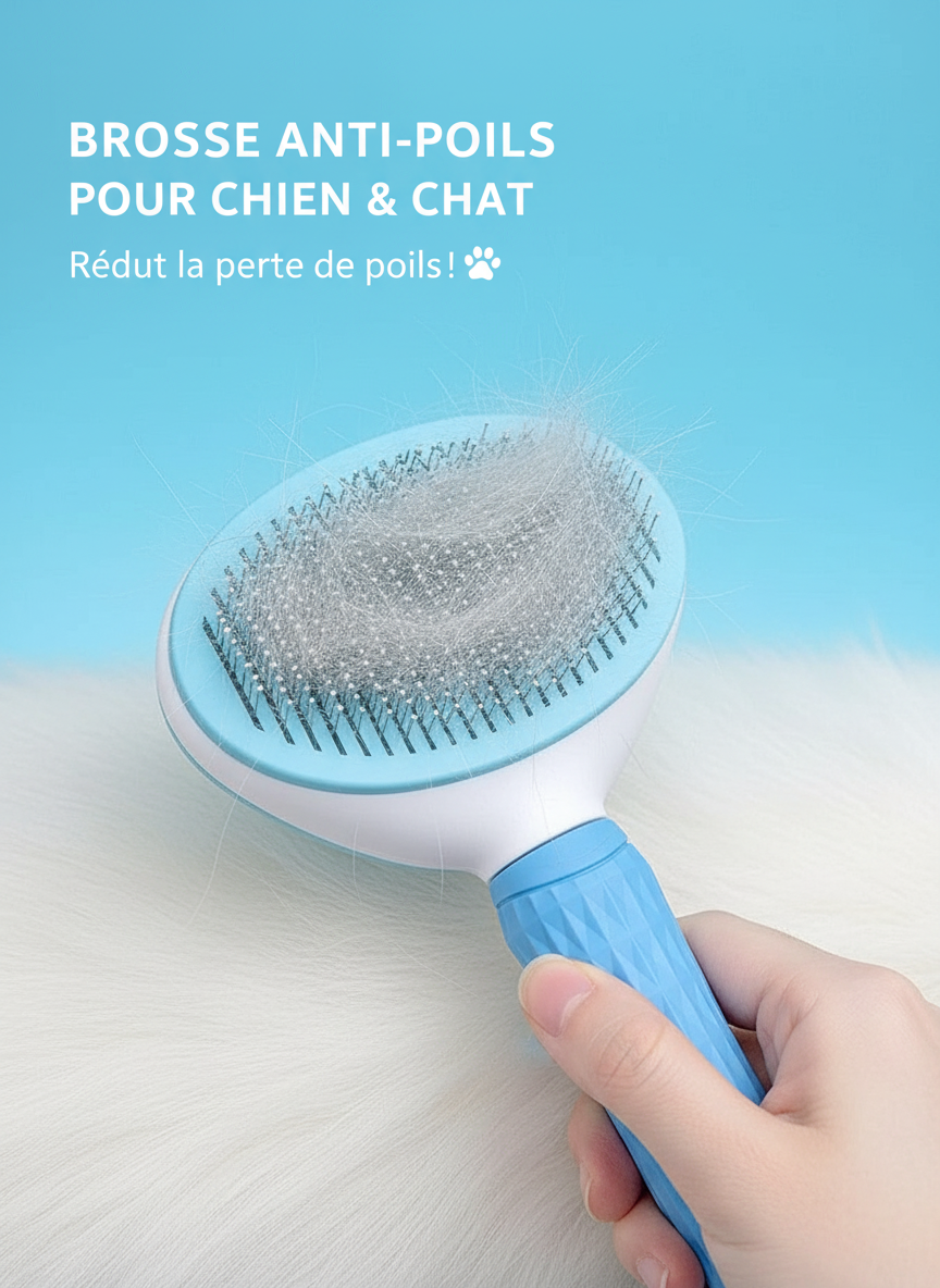 Brosse Anti-Poils pour Chien & Chat