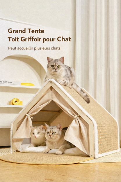 Maison Chaude pour Chat – Nid Douillet avec Griffoir