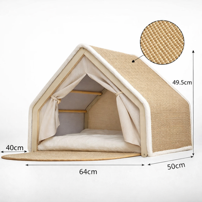 Maison Chaude pour Chat – Nid Douillet avec Griffoir