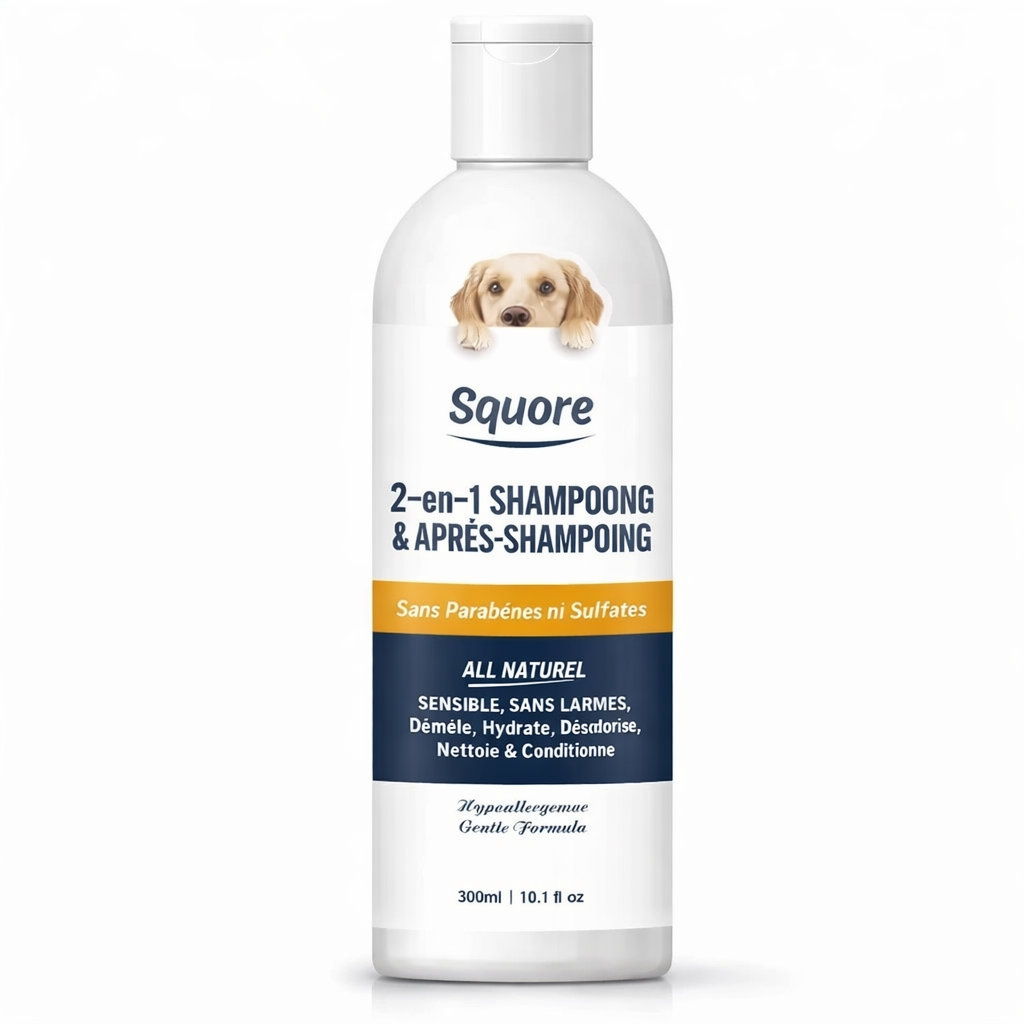 Shampooing Chiot 2 en 1 Naturel – Hydratant pH Équilibré – Sans Parabènes – Sans Sulfates 300ml