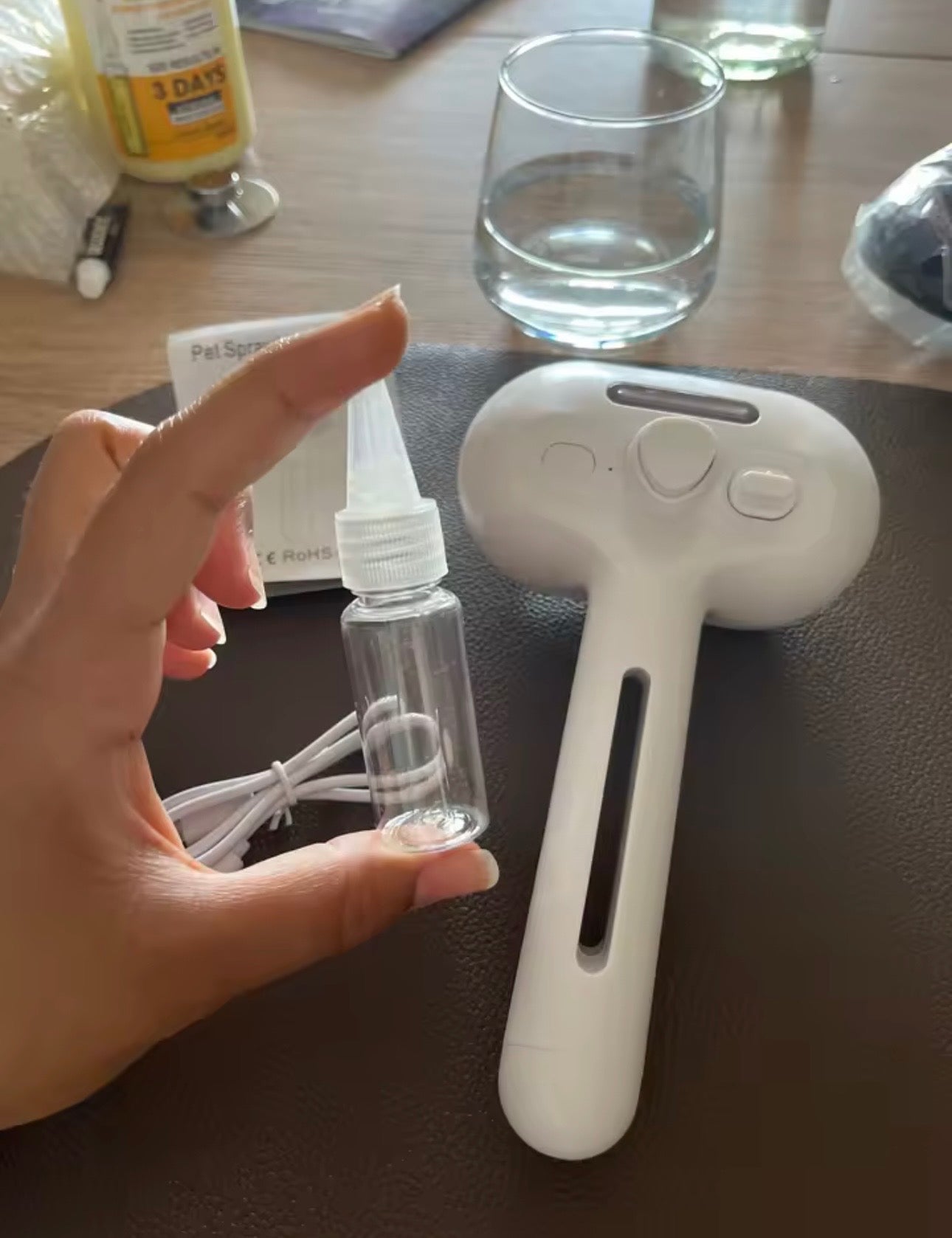 Peigne Vapeur Massage Anti-Poils – Brosse Douce & Rechargeable USB