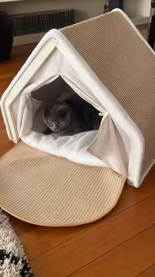 Maison Chaude pour Chat – Nid Douillet avec Griffoir