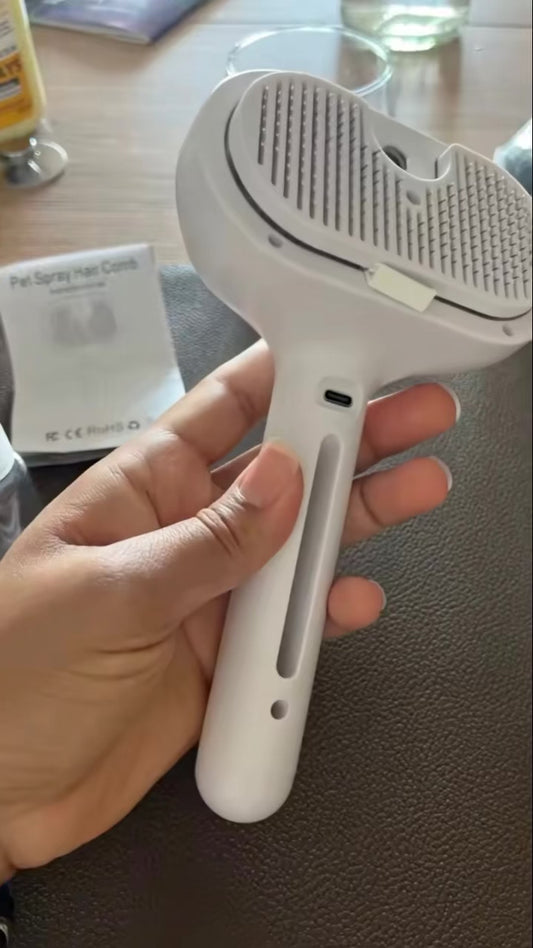 Peigne Vapeur Massage Anti-Poils – Brosse Douce & Rechargeable USB