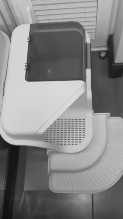 Litière Fermée Spacieuse pour Chat – Entrée Couloir